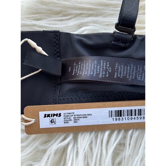 Skims Ultimate Push Up Strapless Bra Onyx Size 30D - Picture 7 of 7